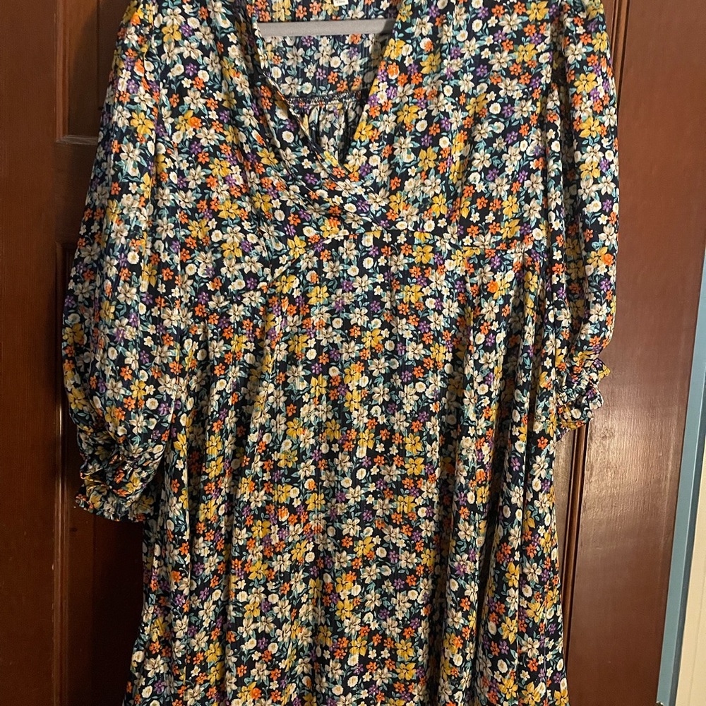 Umgee Multicolor Floral Dress, short & flowy